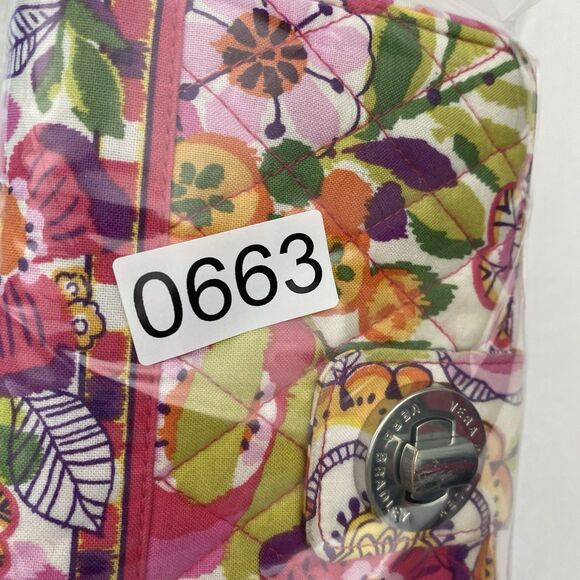 Vera Bradley Wallet Zip Around Turn Lock Organizer Pink Floral Quilted Bloomcore - Picture 14 of 14